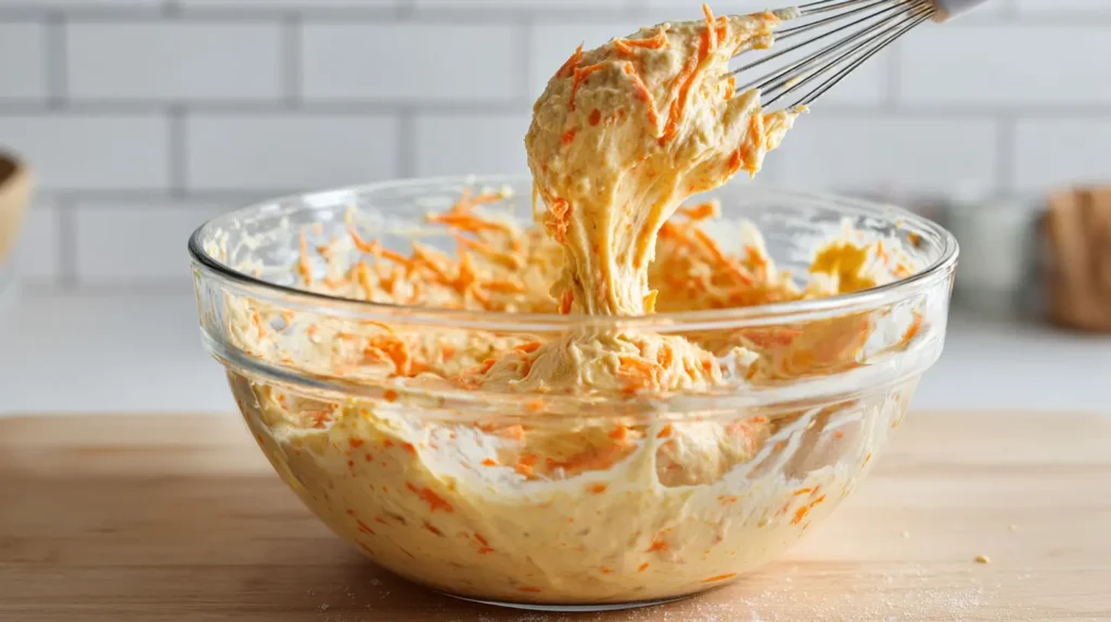 mixing ingredients with a whisk