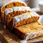 carrot bread on a cutting board