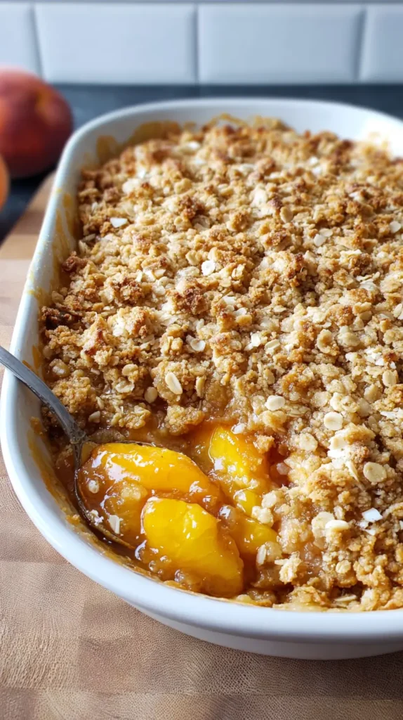peach crumble