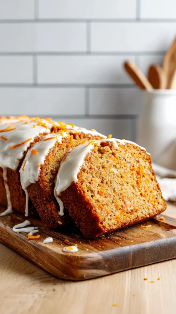 carrot bread with icing