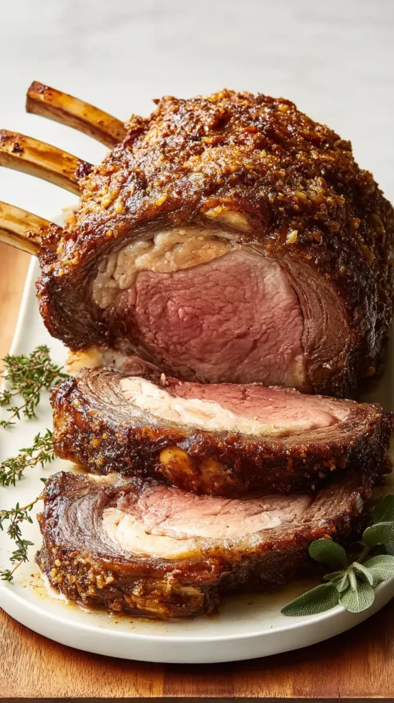 chestnut prime rib on platter