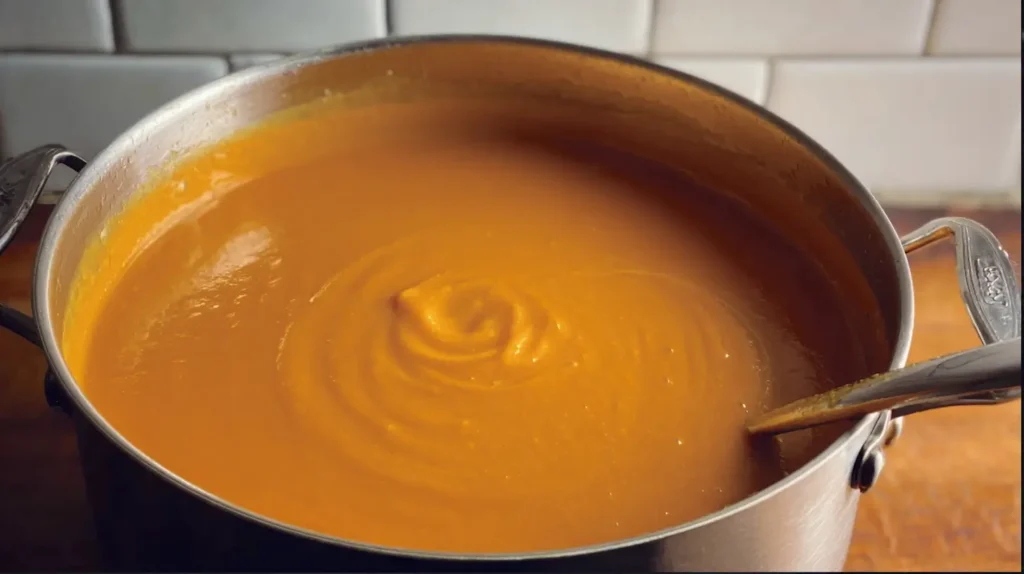 pot of soup on the counter