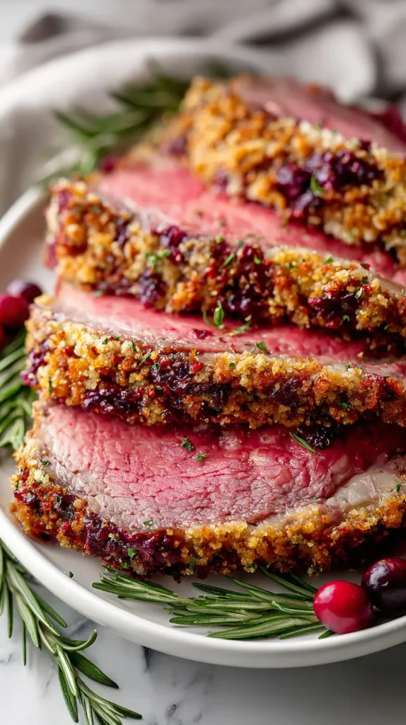 cranberry horseradish crusted prime rib