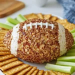 football shaped cheeseball