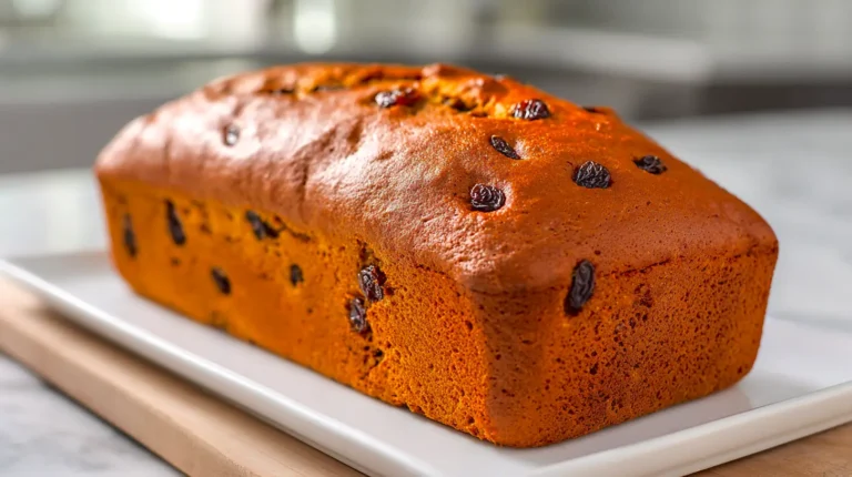 pumpkin raisin bread loaf