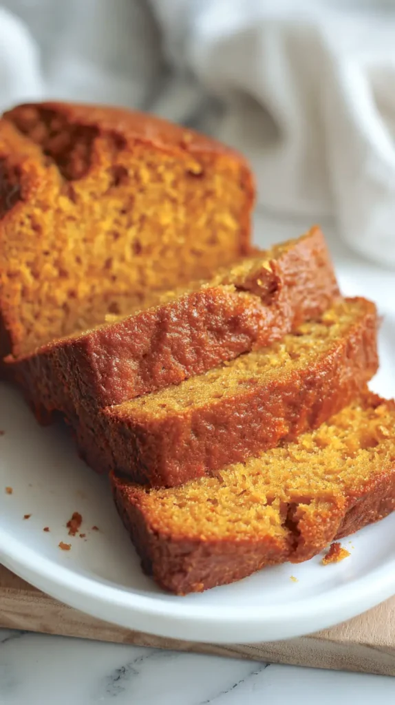 sliced pumpkin banana bread