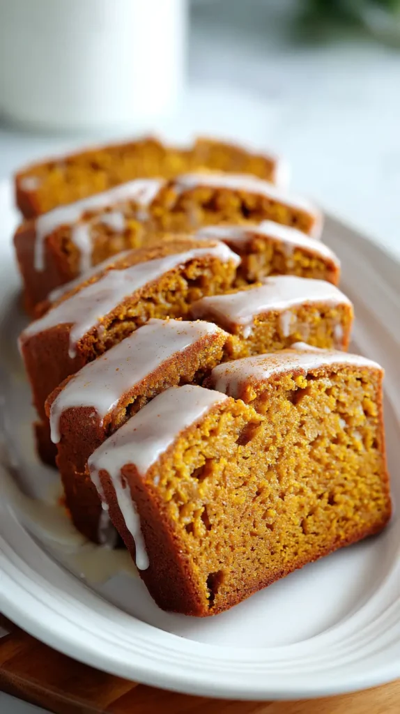 iced pumpkin bread