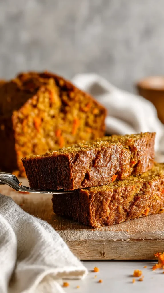 spiced carrot bread slices