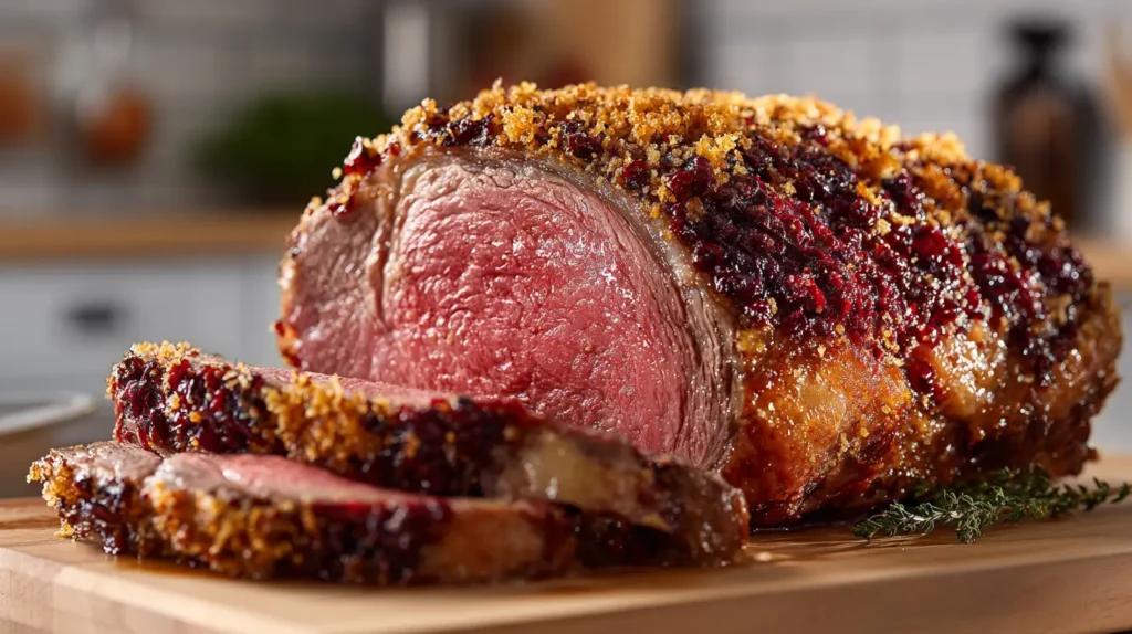 cranberry horseradish crusted prime rib