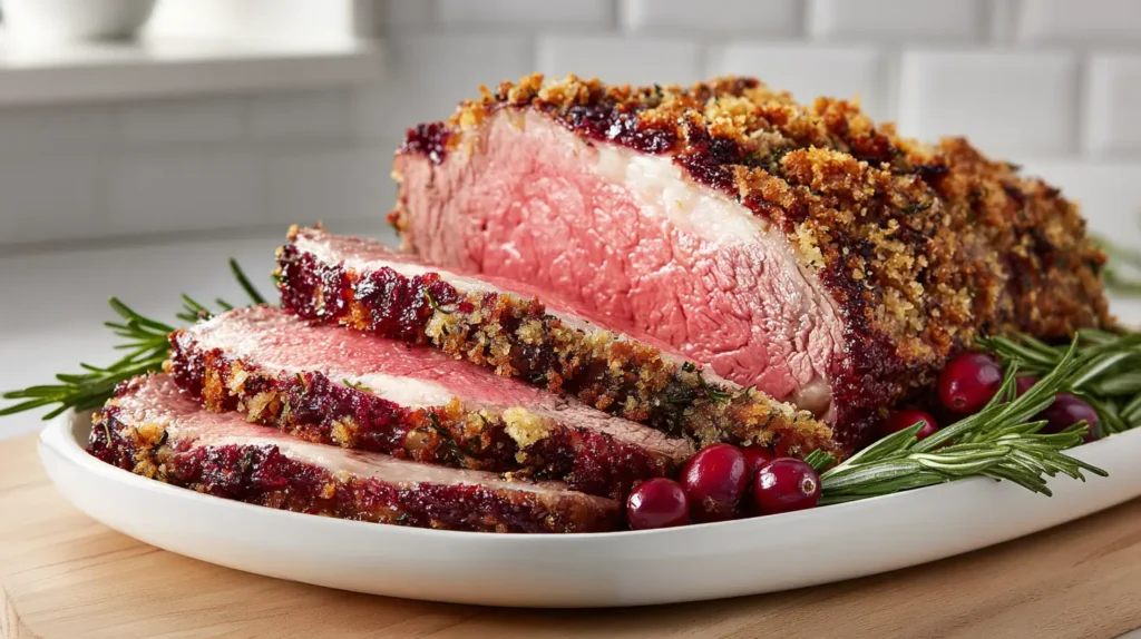 cranberry horseradish crusted prime rib