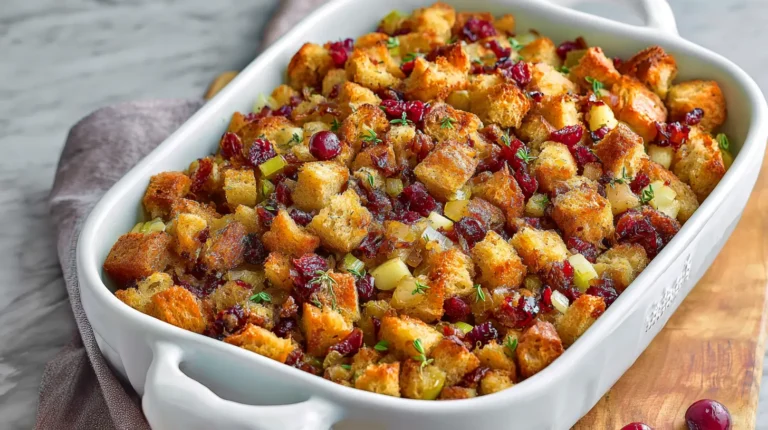 cranberry apple stuffing pull back shot