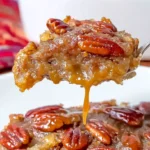 pecan pie cobbler being served