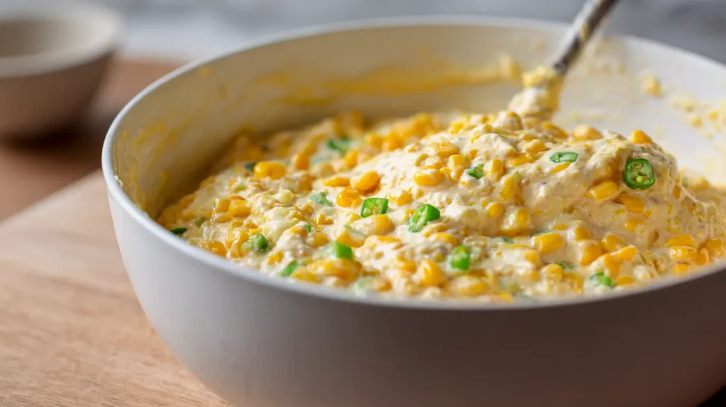 mixing ingredients in the bowl