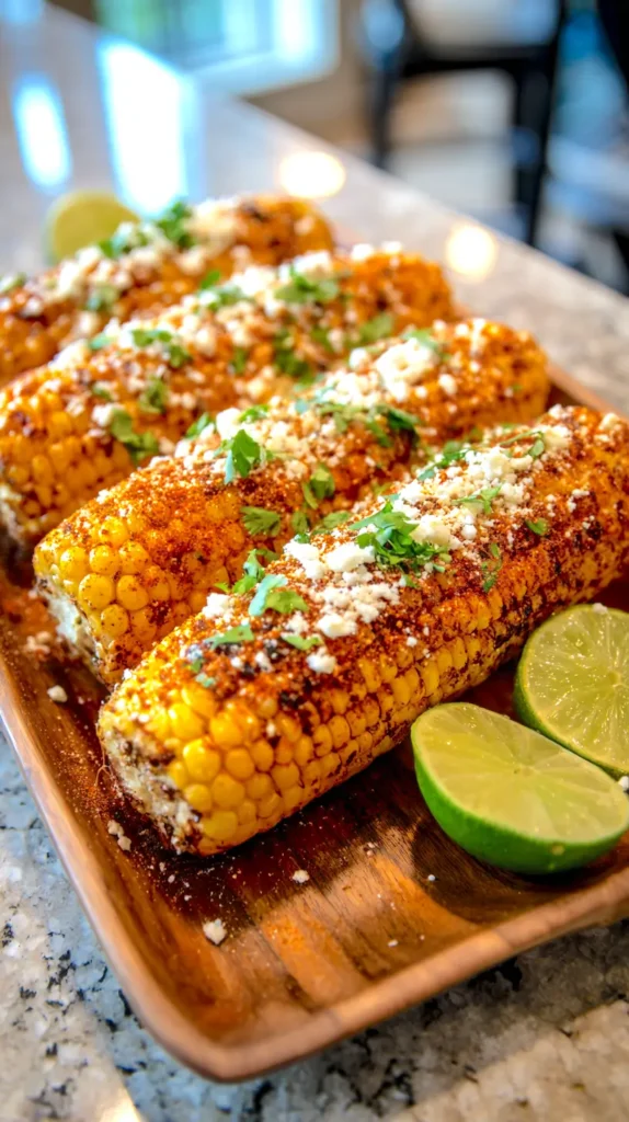 Mexican street corn with lime