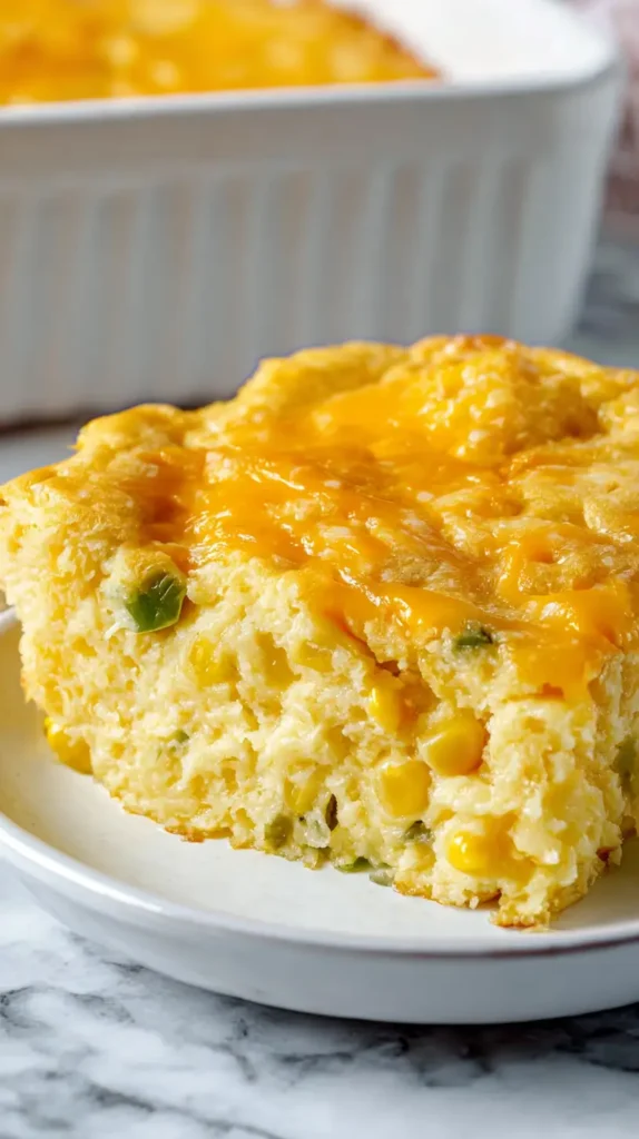 spicy corn casserole serving