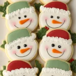 snowman sugar cookie, icing