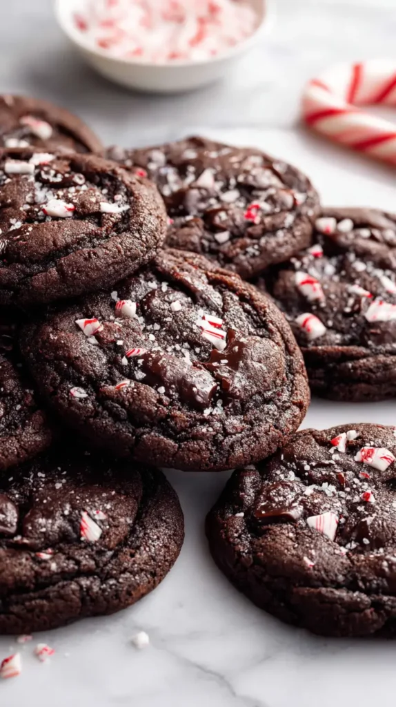 dark chocolate peppermint cookies
