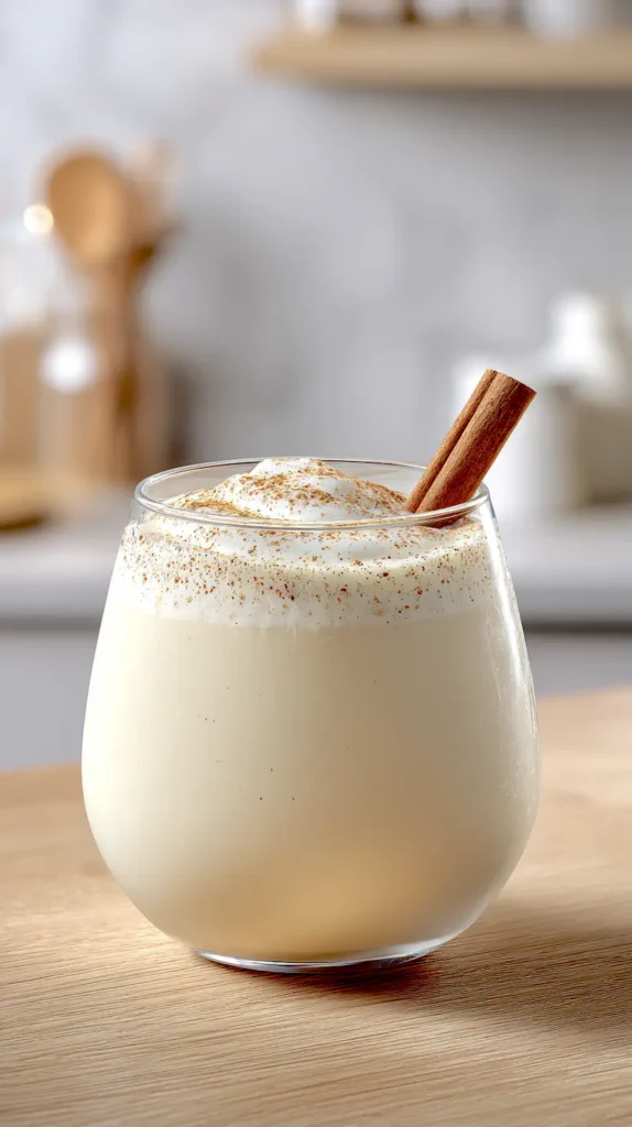 eggnog in a glass