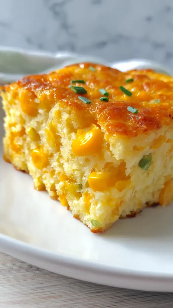 spicy corn casserole slice