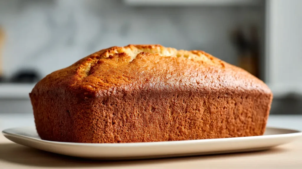 loaf of maple banana bread