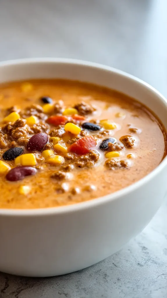 bowl of taco soup