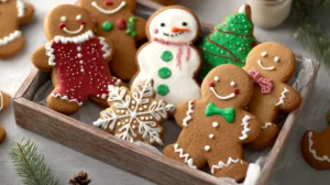 decorated and iced gingerbread cookies