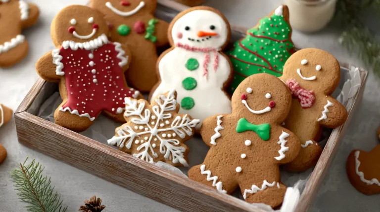 decorated and iced gingerbread cookies
