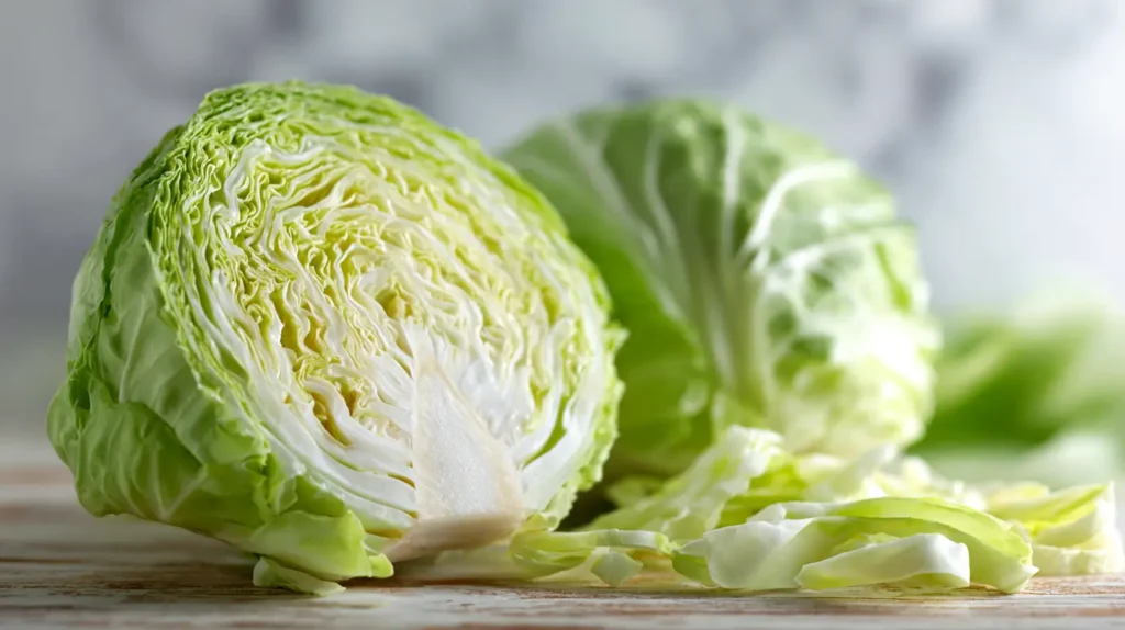 cabbage on the counter top