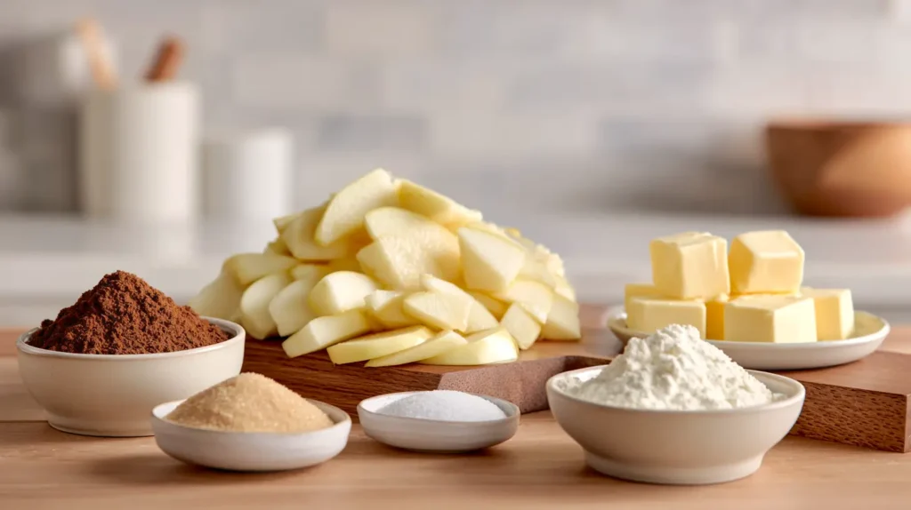 baking ingredients on the kitchen counter