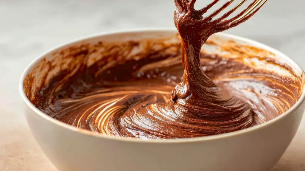 mixing wet ingredients in a bowl