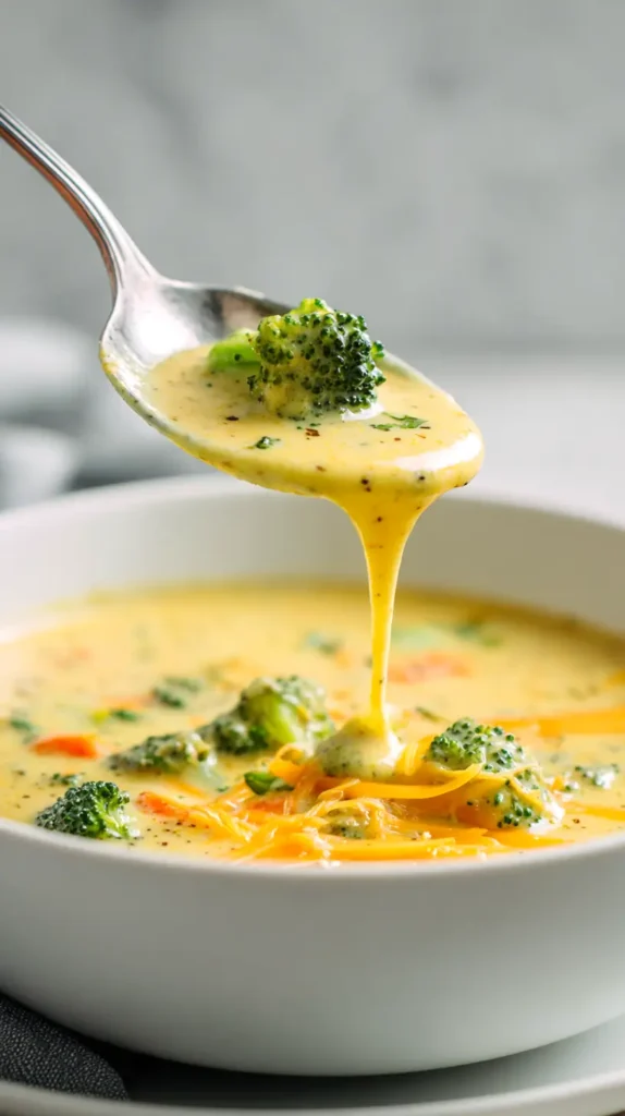 broccoli cheddar soup bowl