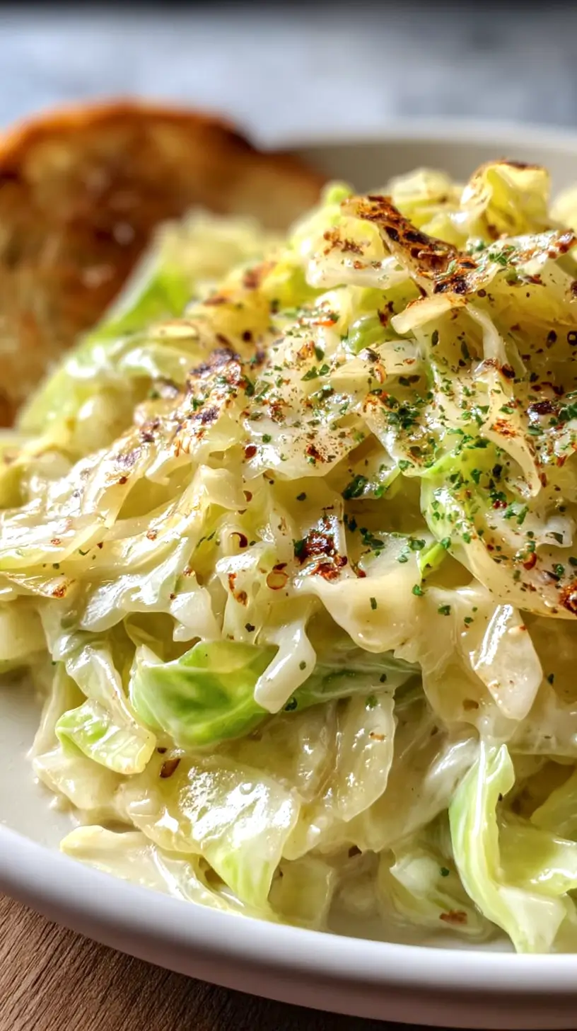 alfredo cabbage dinner dish