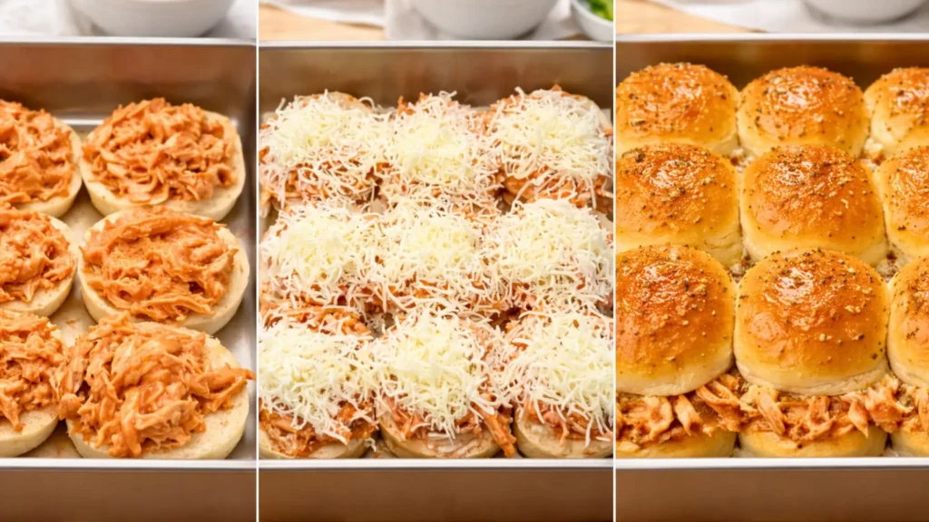 assembling sandwiches process shot