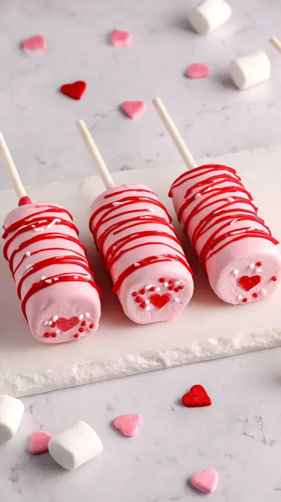Valentine marshmallow pops