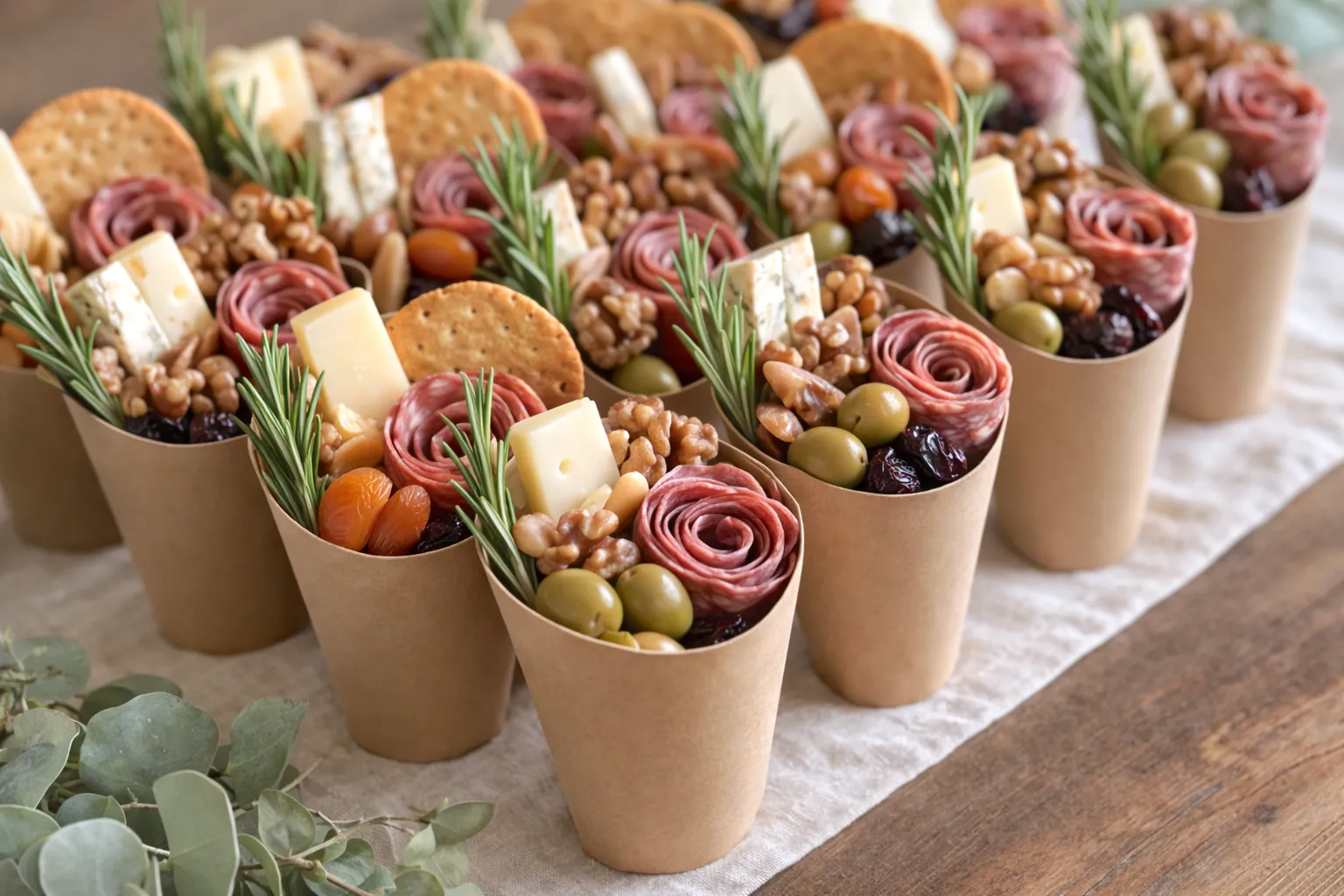 individual charcuterie cups