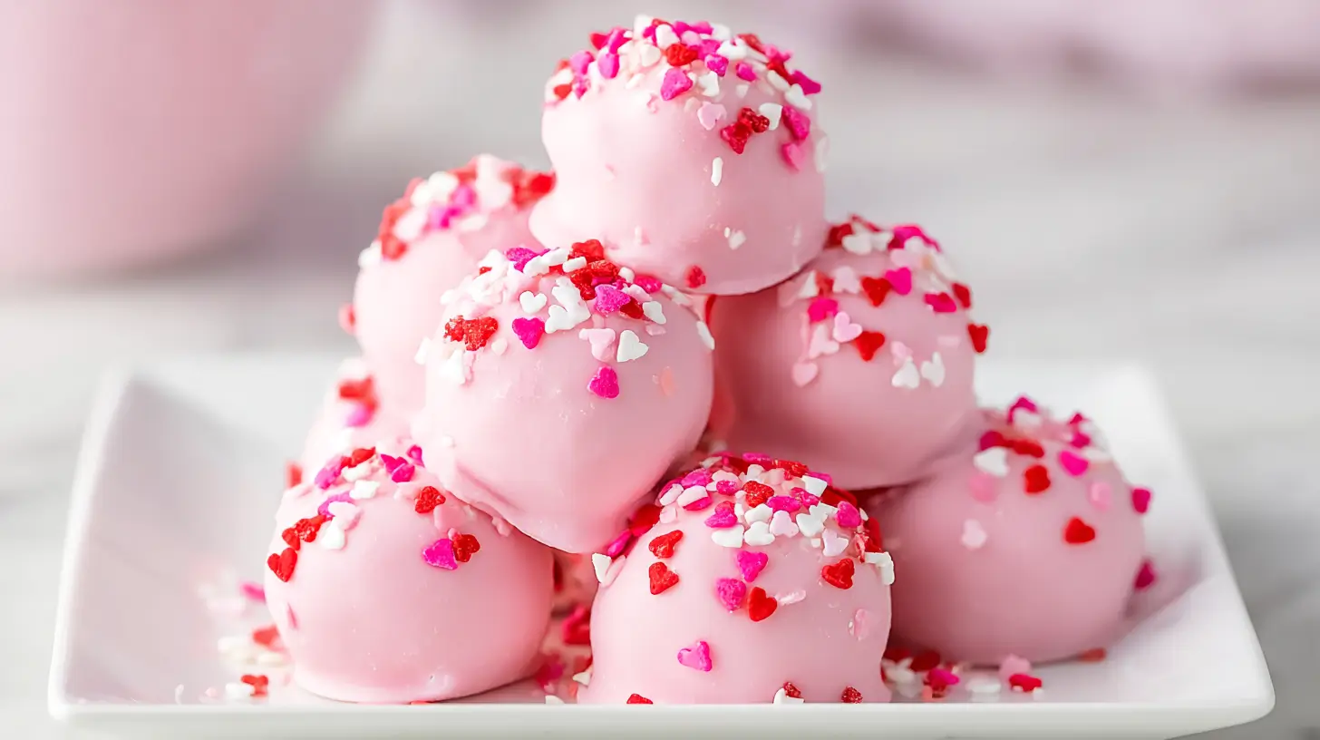 pink Oreo Truffles for Valentine's day