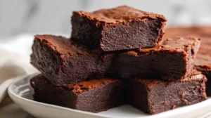 plate of sweet potato brownies