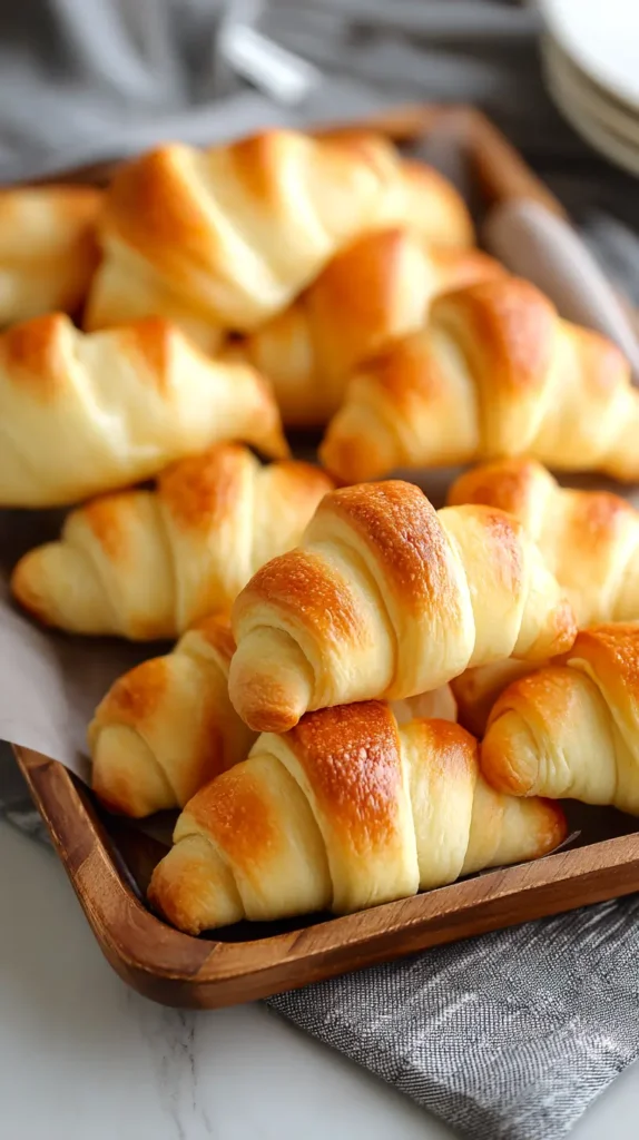 crescent rolls on a baking sheet