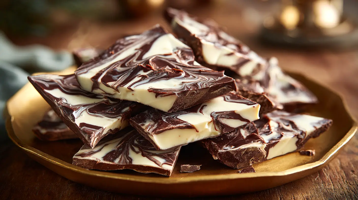 chocolate swirled bark