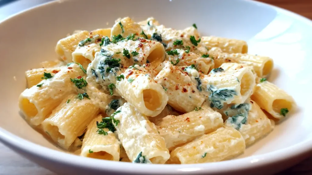 bowl of lemon ricotta pasta