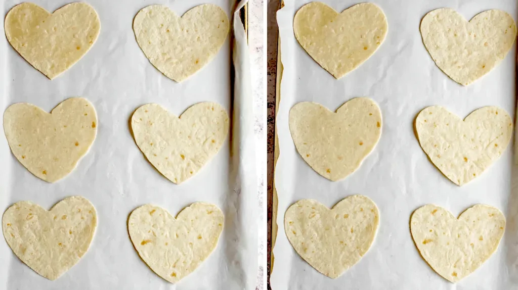 heart-shaped tortillas