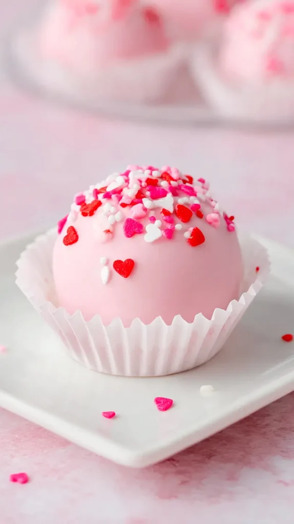 pink Oreo truffle, singular