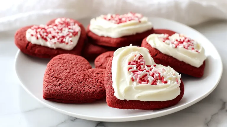 plate of heart-shaped cookies