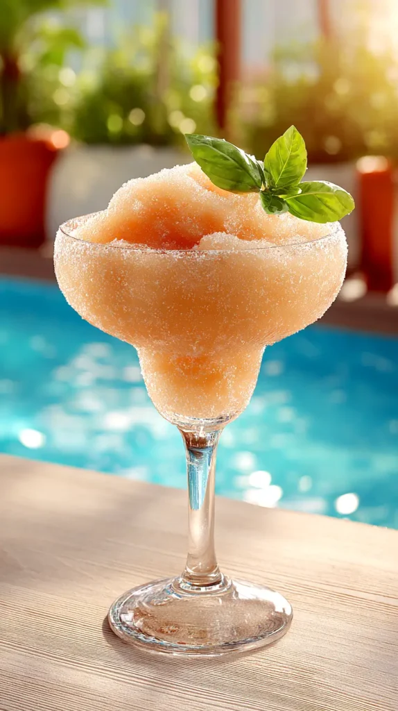 basil peach margarita