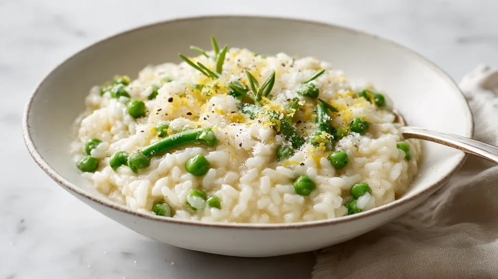 spring pea risotto