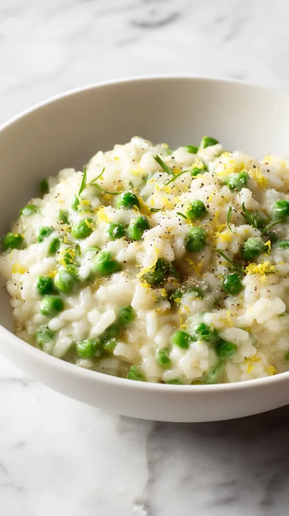 spring pea risotto