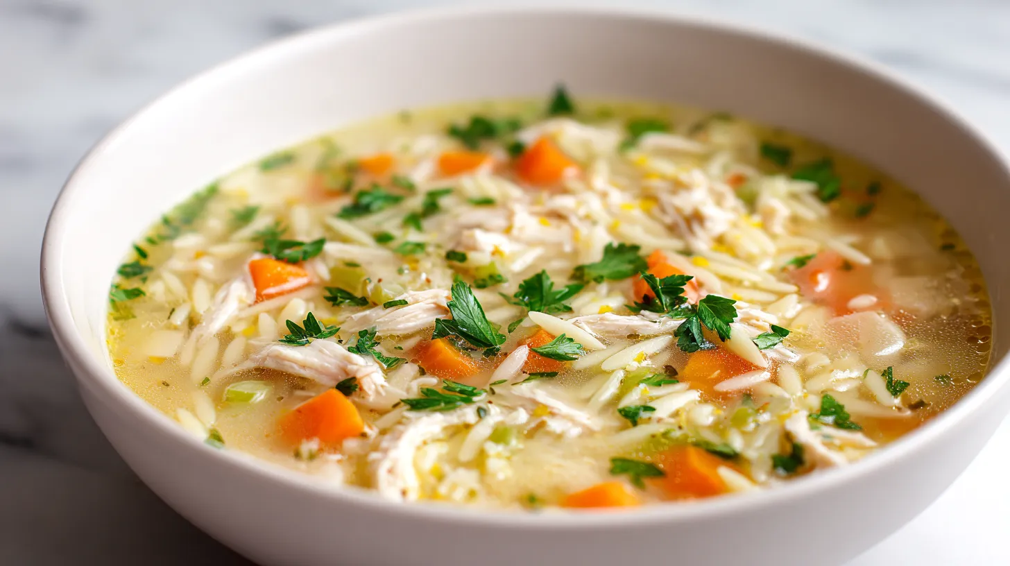 lemon chicken orzo soup