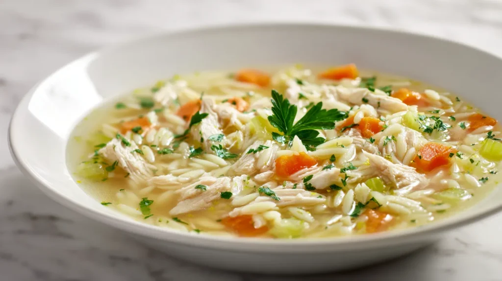 lemon chicken orzo soup