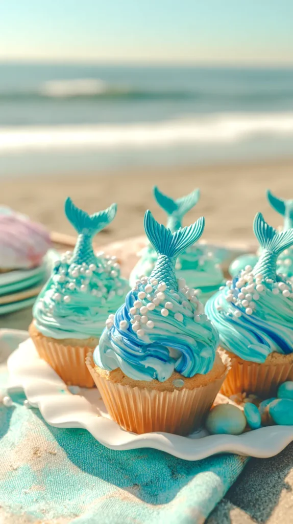 mermaid tail cupcakes